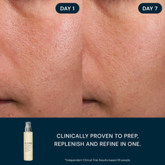 ELEMIS Pro-Collagen Toning Mist mist spray captured mid-pump for refreshment.