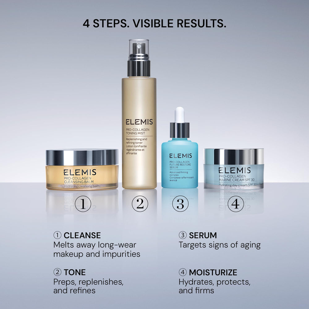 ELEMIS Pro-Collagen Toning Mist Marine Biotech Ferment balances oil and refines pores.