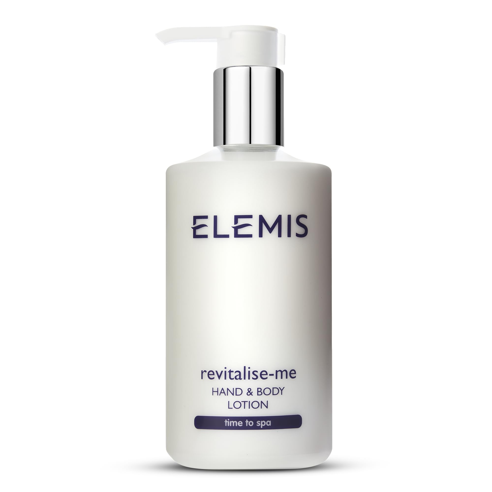 ELEMIS Revitalise-Me Hand & Body Lotion bottle on vanity delivers deep hydration for satin-smooth skin.