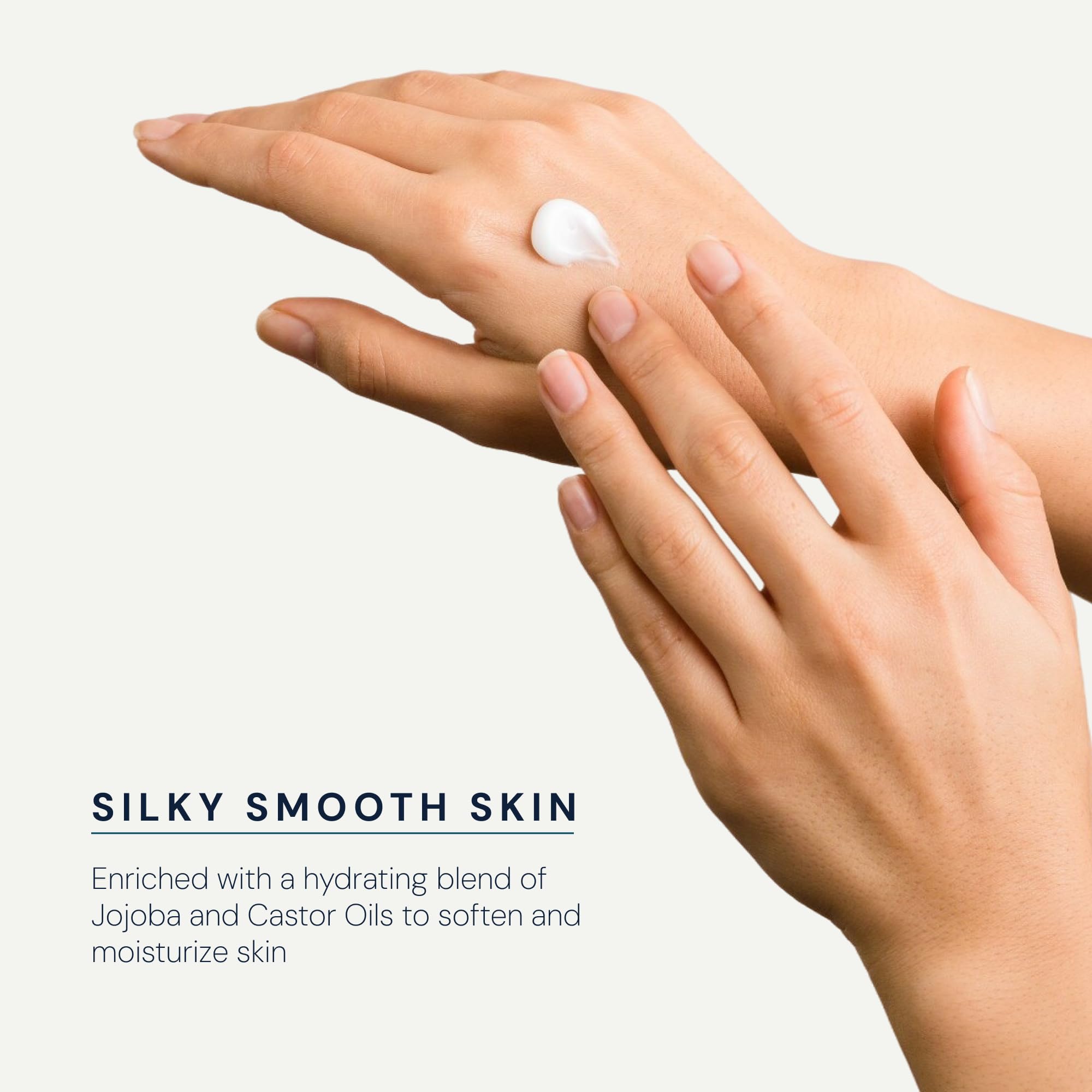 ELEMIS Revitalise-Me Hand & Body Lotion dispensing pump illustrates easy application.