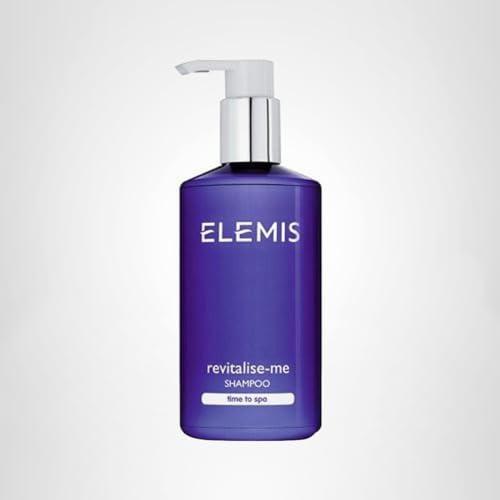 ELEMIS Revitalize-Me Shampoo label details reveal nourishing formula in premium packaging