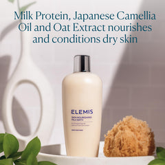 ELEMIS Skin Nourishing Milk Bath creamy-lather—silky softness after shower.