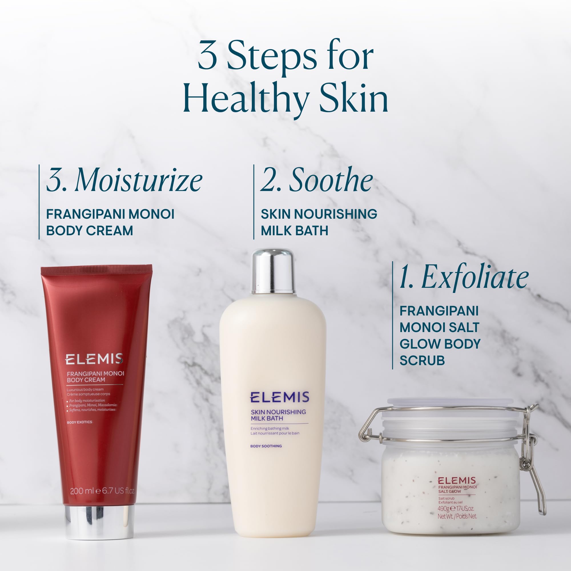 ELEMIS Skin Nourishing Milk Bath vitamin-e close-up hints antioxidant protection.