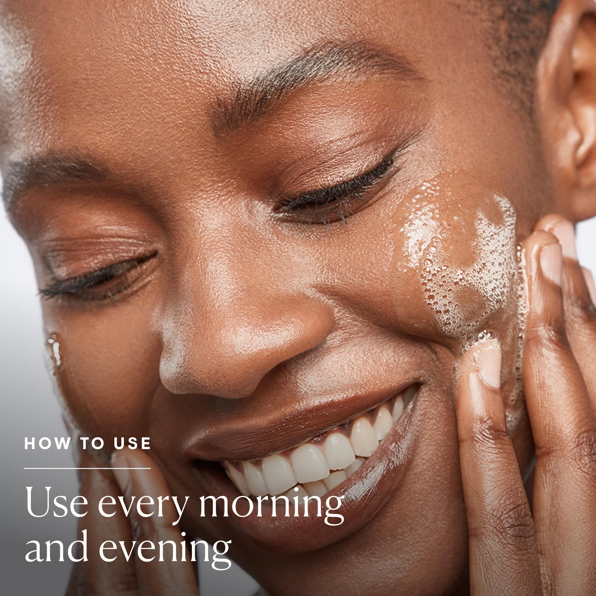 Elemis Superfood Facial Wash wet-face application indicates refreshing cleanse
