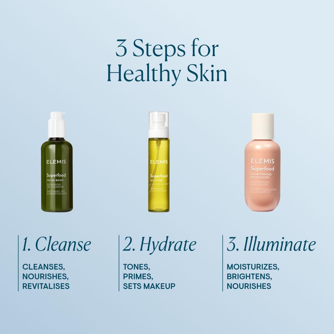 ELEMIS Superfood Multi Mist with coconut water emphasizing instant moisture boost.