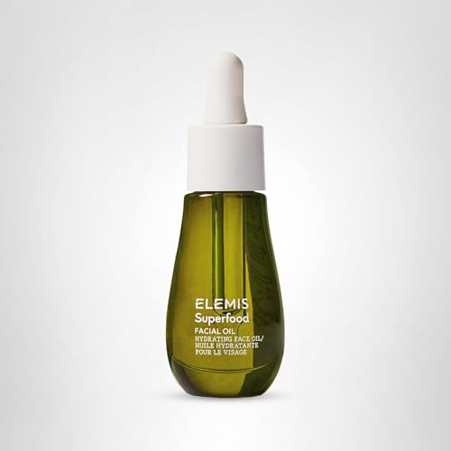 Elemis Superfood Oil on bathroom shelf suggesting daily use