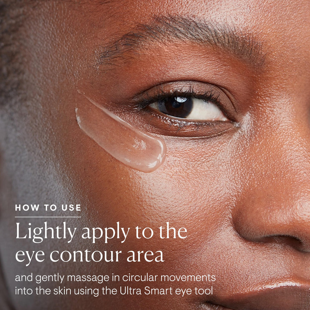 ELEMIS Ultra Smart eye balm texture close-up shows creamy consistency.