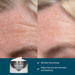 Elemis Ultra Smart Night Genius cream swirl highlights rich texture for overnight recovery.