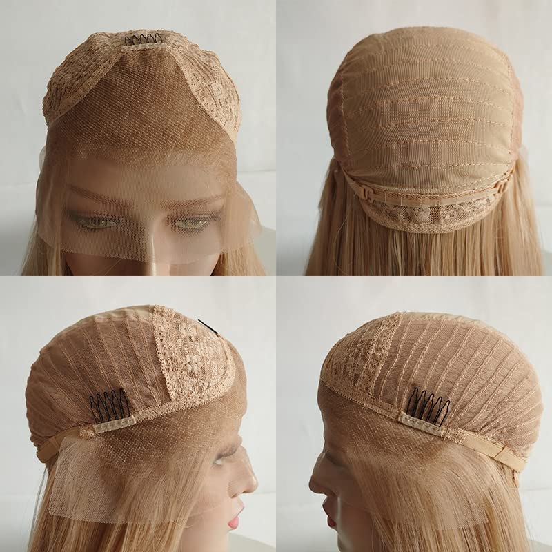ELESTY wig with adjustable straps and three combs ensures secure cap fit