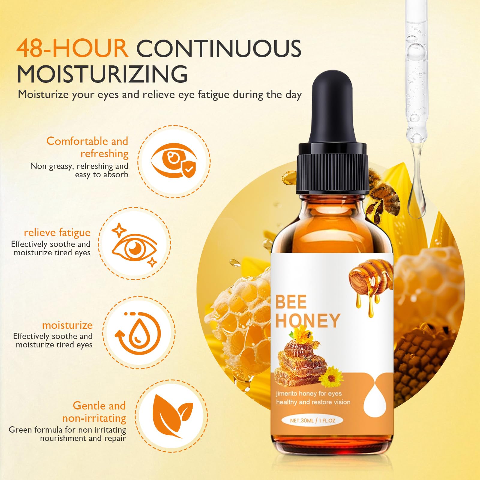 Elesysy Honey Eye Care Hydration soft cream texture providing non-greasy moisture