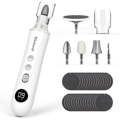 Eletorot nail-file-set cordless design enables portable at-home nail care.