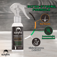 Elevate 5% Minoxidil spray nozzle enables precise, mess-free application to thinning areas