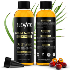 Elevate Batana Oil bottle amber—pure nourishment for hair and scalp hydration.