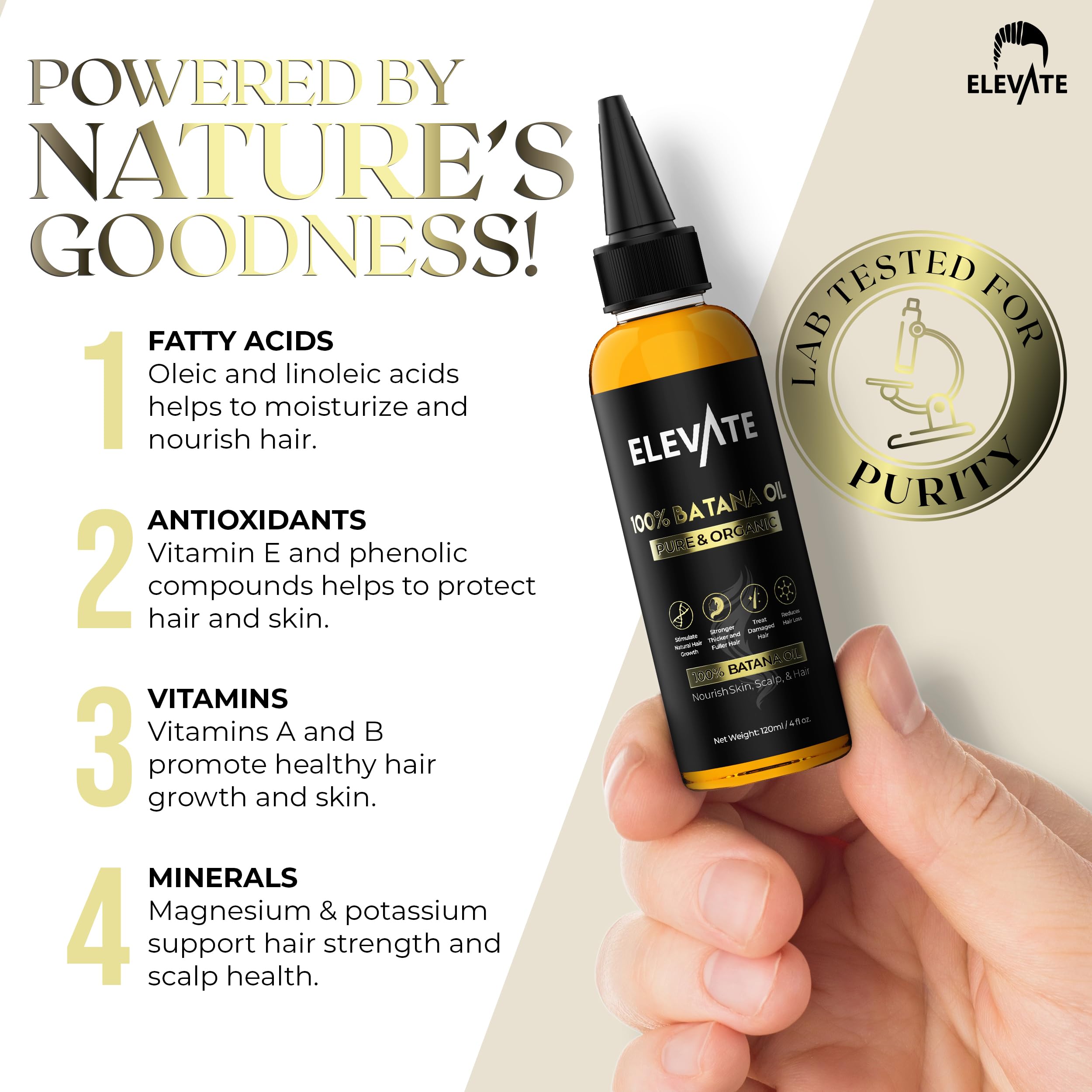 Elevate Batana Oil hair-shine—improved luster and healthier-looking strands.