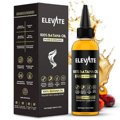 Elevate Batana Oil pour bottle—easy application for daily scalp care.