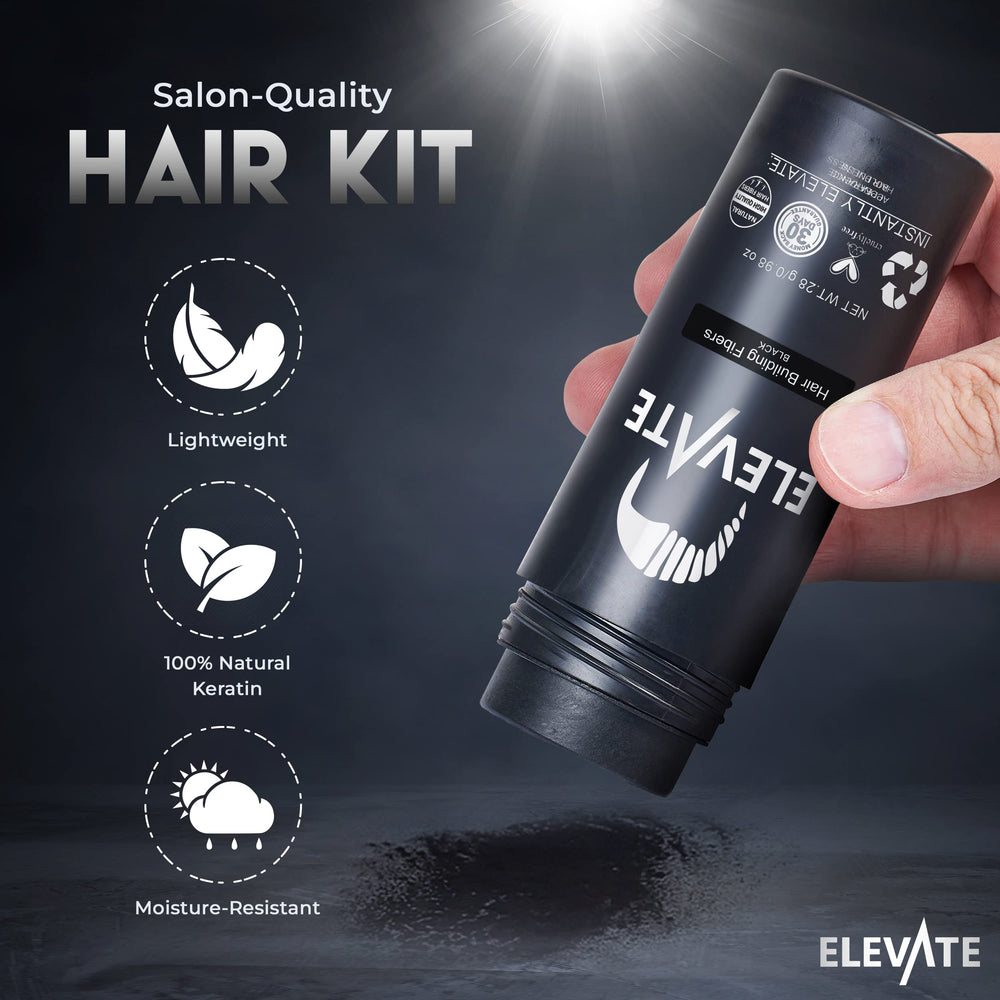 Elevate Hair Perfecting 2-in-1 Kit natural root touch-up for gray roots.