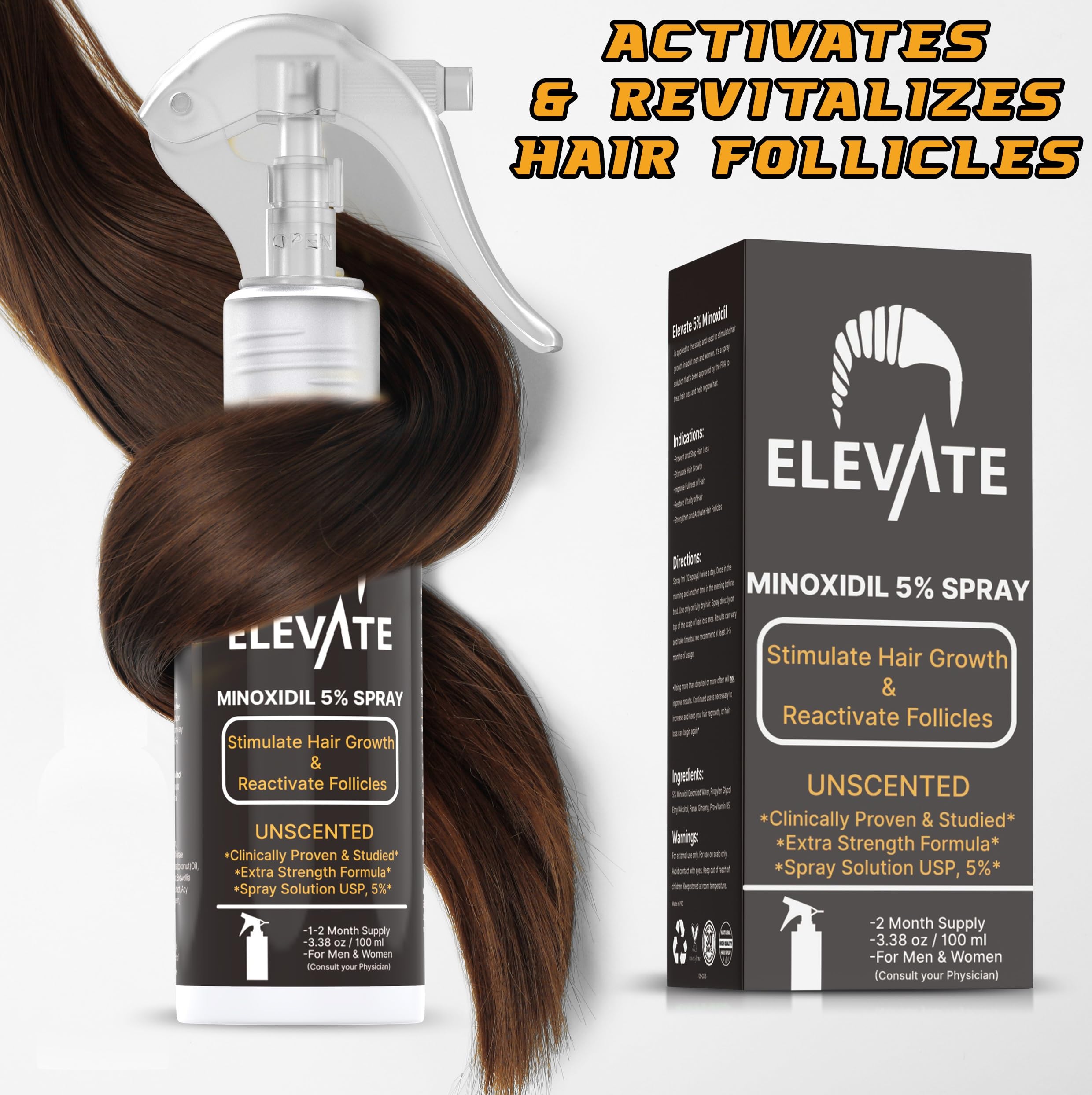 Elevate lock-cap spray bottle demonstrates secure storage in daily routine.