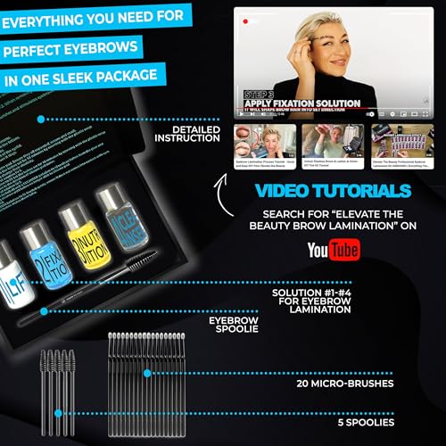 Elevate The Beauty Brow Lamination Kit instruction manual with step-by-step guides and tips