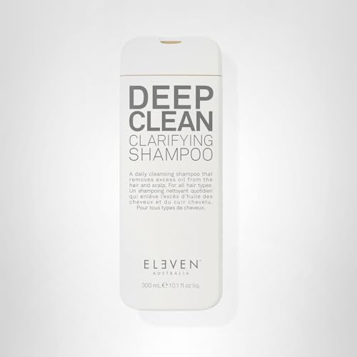 ELEVEN AUSTRALIA Deep Clean Shampoo packaging on display reinforces vegan, gluten-free, Australian-made credentials.