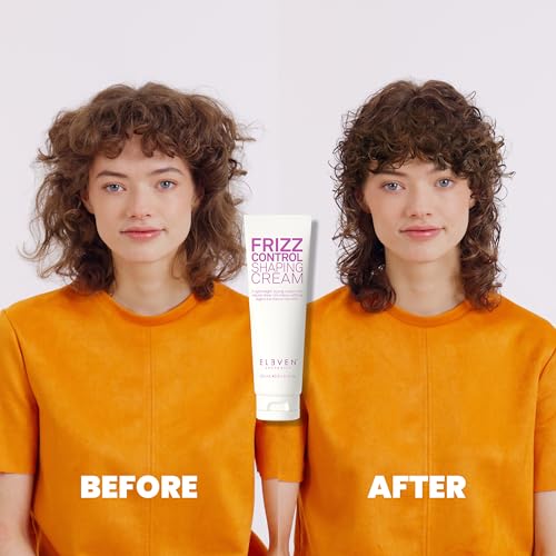 ELEVEN AUSTRALIA Frizz Control Shaping Cream squeeze-bottle enables on-the-go styling with defined waves.