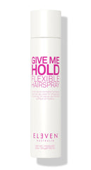 ELEVEN AUSTRALIA Give Me Hold hairspray bottle delivers lightweight hold and texture.
