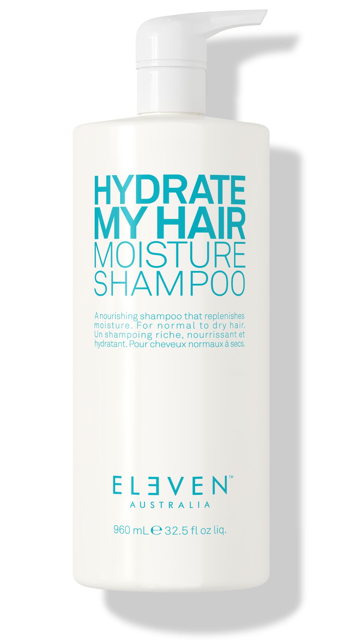 ELEVEN AUSTRALIA Hydrate My Hair Shampoo bottle front shows color-safe hydration.