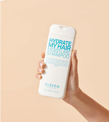 ELEVEN AUSTRALIA Hydrate My Hair Shampoo lather demonstrates creamy hydration.