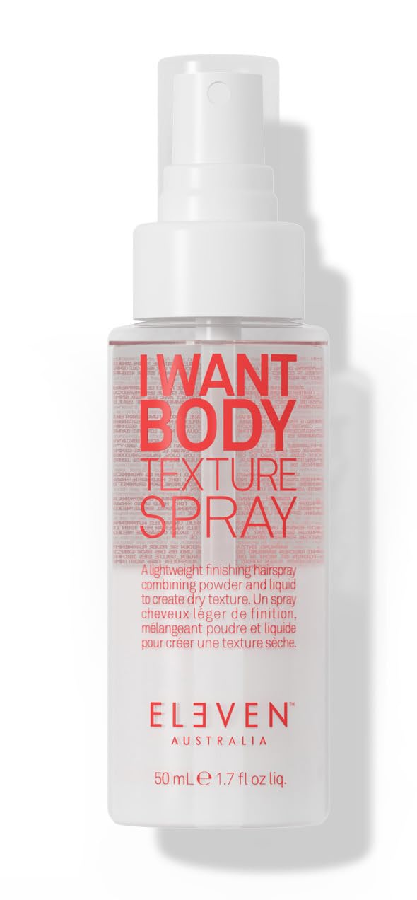 ELEVEN AUSTRALIA I Want Body Texture Spray bottle for fine hair offers flexible hold and matte finish