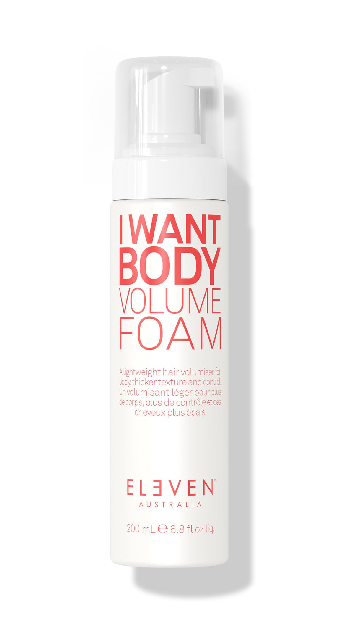 ELEVEN AUSTRALIA I Want Body Volume Foam bottle—lightweight pre-styler for voluminous hair