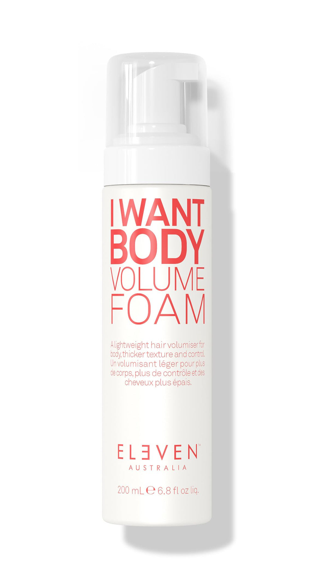 ELEVEN AUSTRALIA I Want Body Volume Foam bottle—lightweight pre-styler for voluminous hair