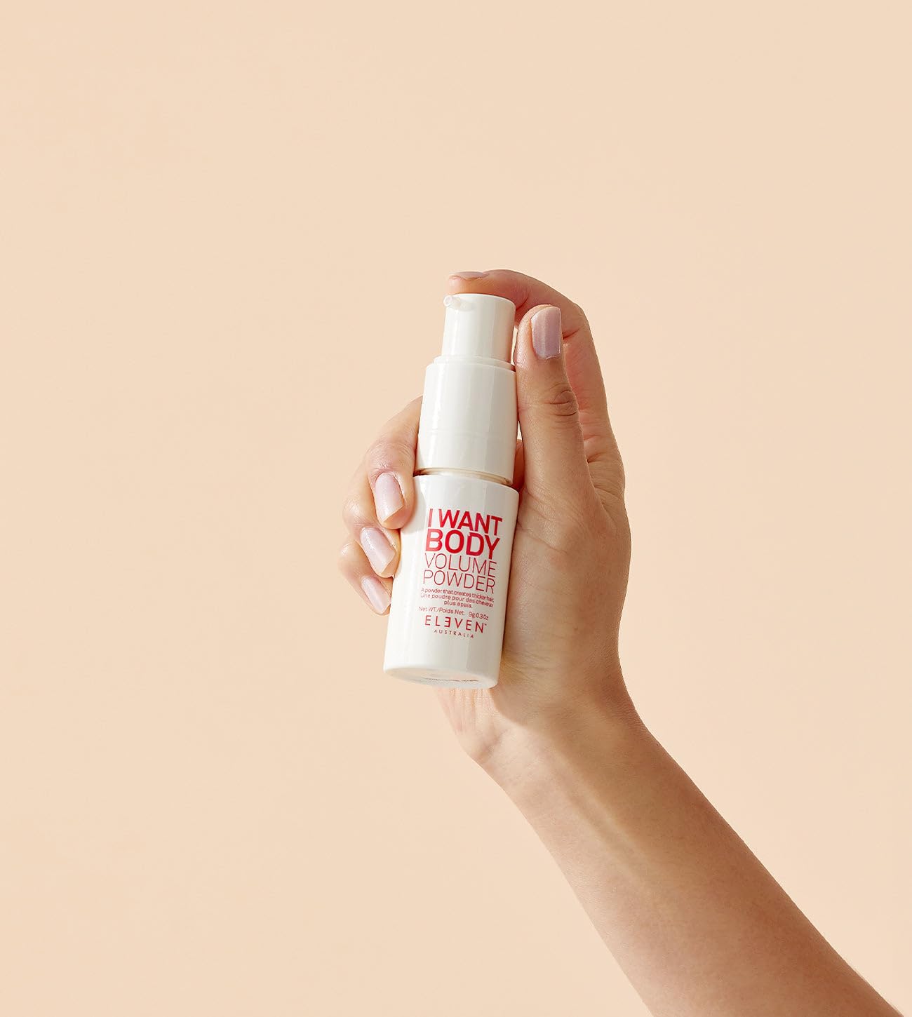 ELEVEN AUSTRALIA I Want Body Volume Powder matte finish complements everyday hairstyles.