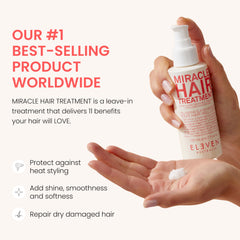 ELEVEN AUSTRALIA Miracle Leave-In pump-dispense on damp hair for detangling and manageability