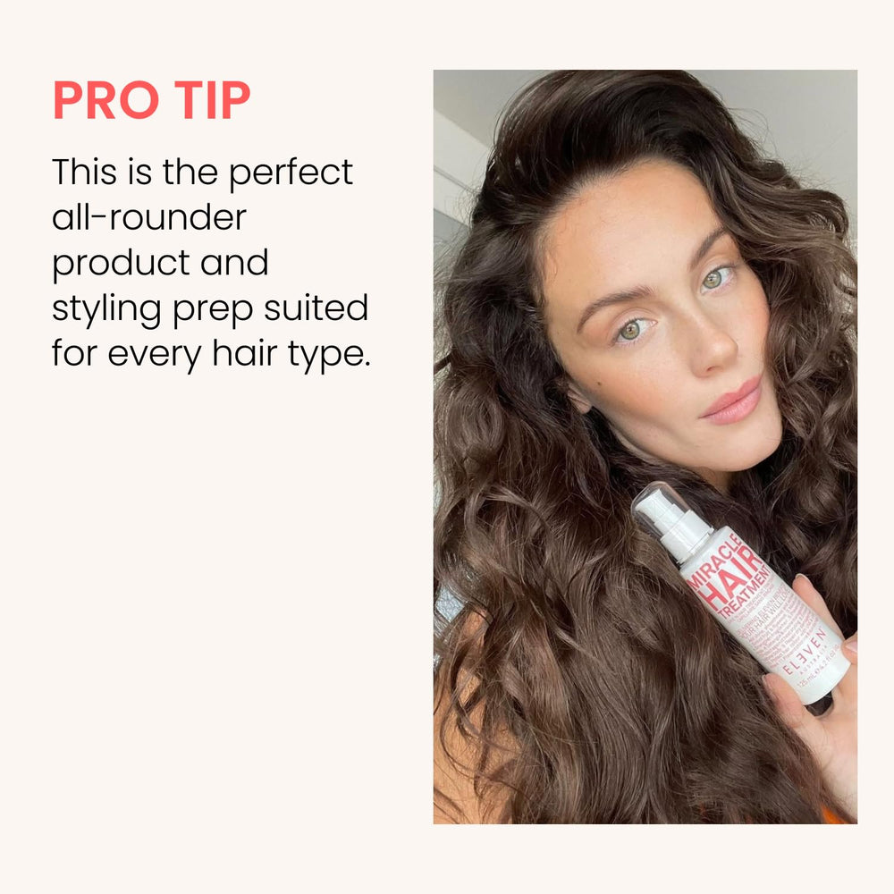 ELEVEN AUSTRALIA Miracle Leave-In smooth, frizz-controlled finish after styling