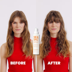 ELEVEN AUSTRALIA Sea Salt Texture Spray application on damp hair for grip and volume