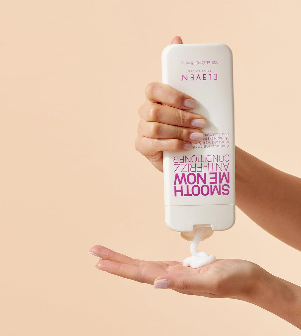 ELEVEN AUSTRALIA Smooth Me Now finish shot shows smoother sleeker hair after use