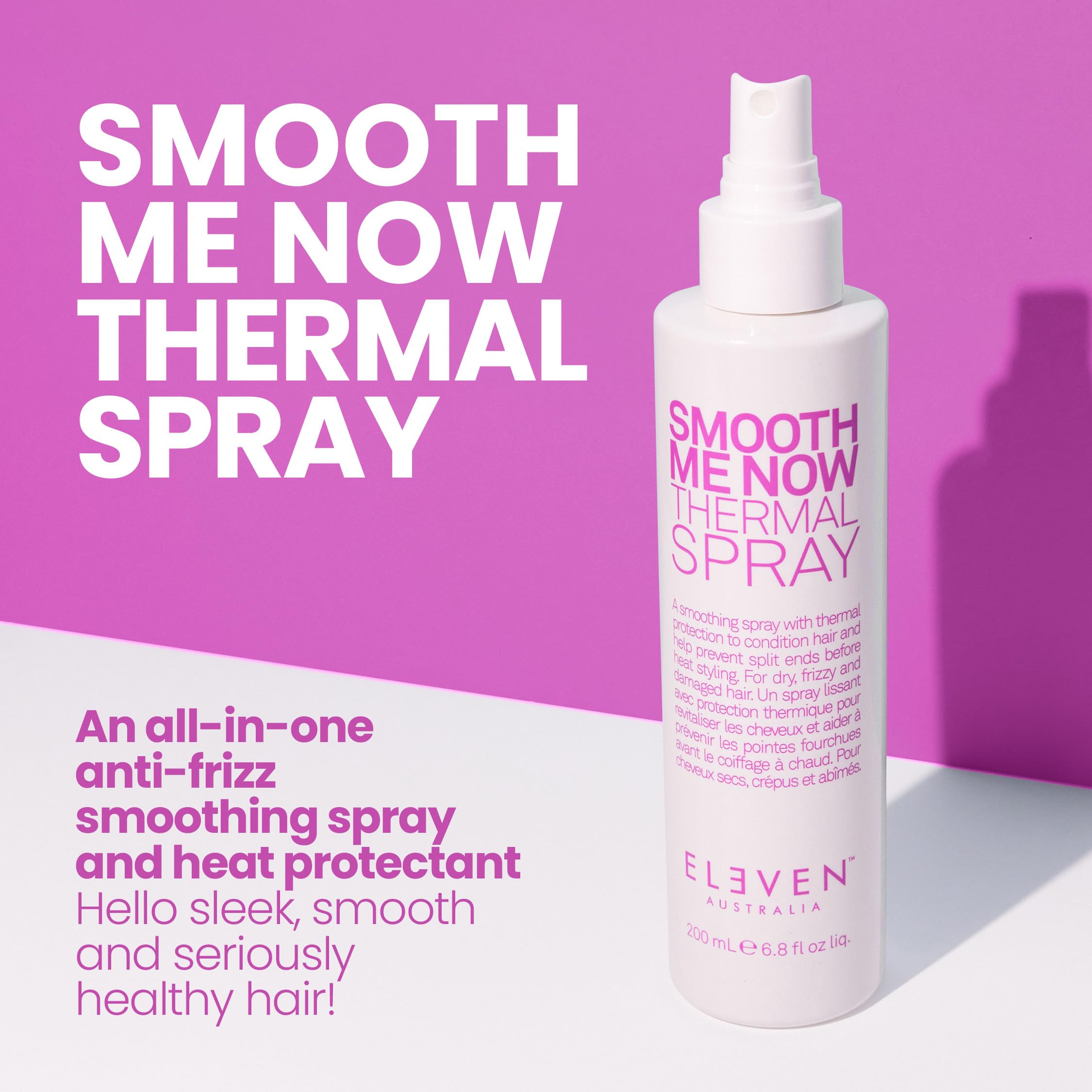 Close-up of spray dispenser for even application during styling