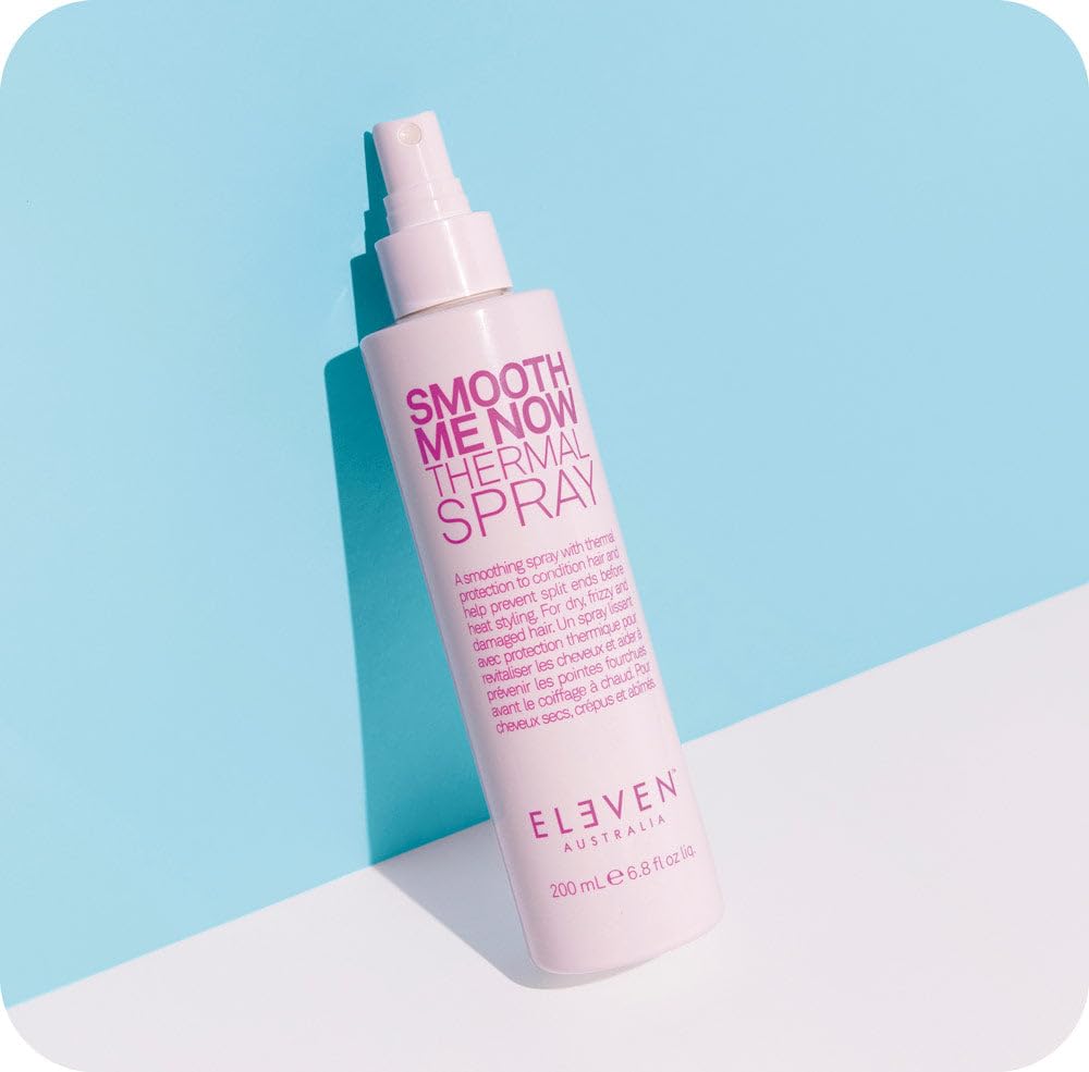 Hair appears shiny after applying Smooth Me Now Thermal Spray