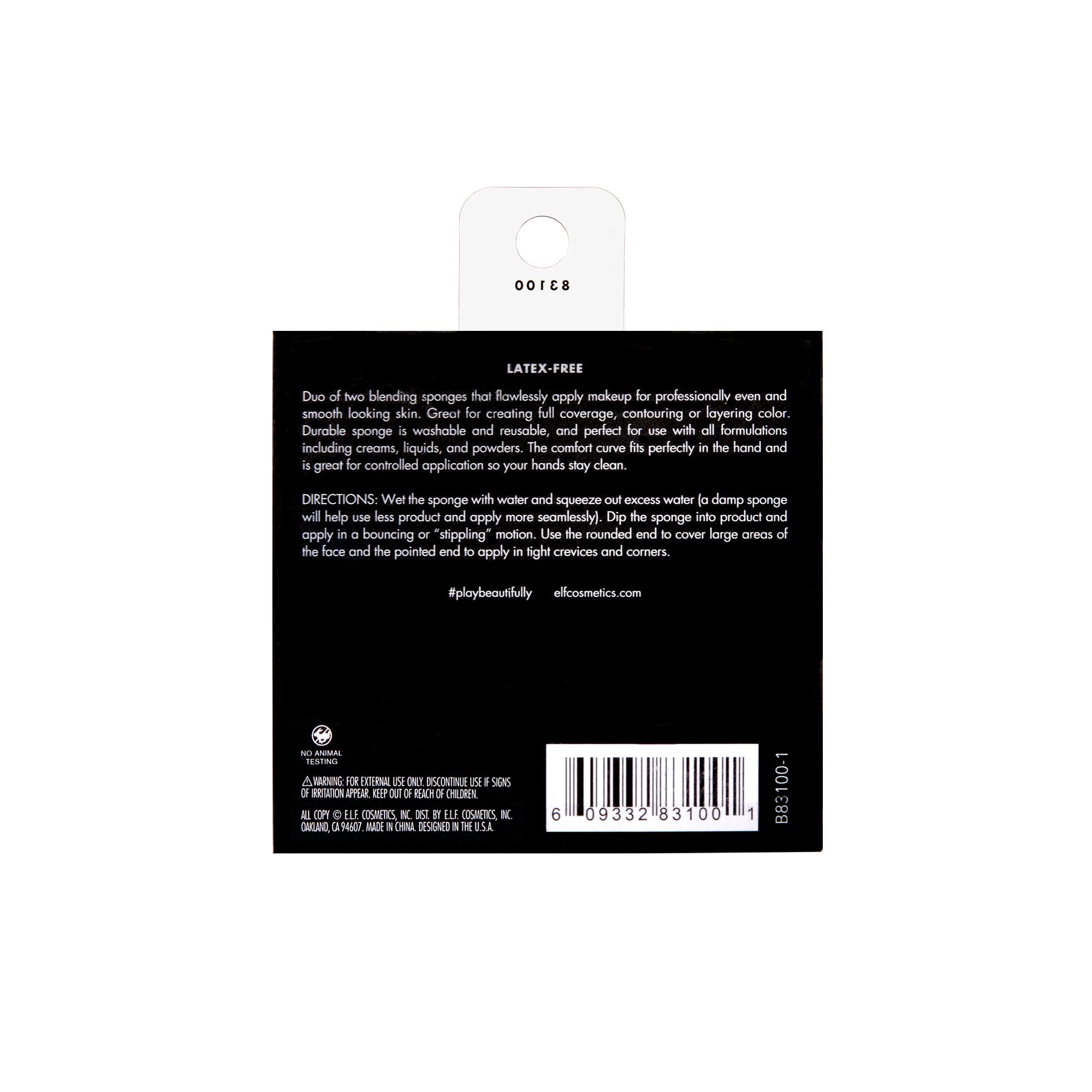 e.l.f. Blending Sponge Duo is washable and reusable for long-lasting use
