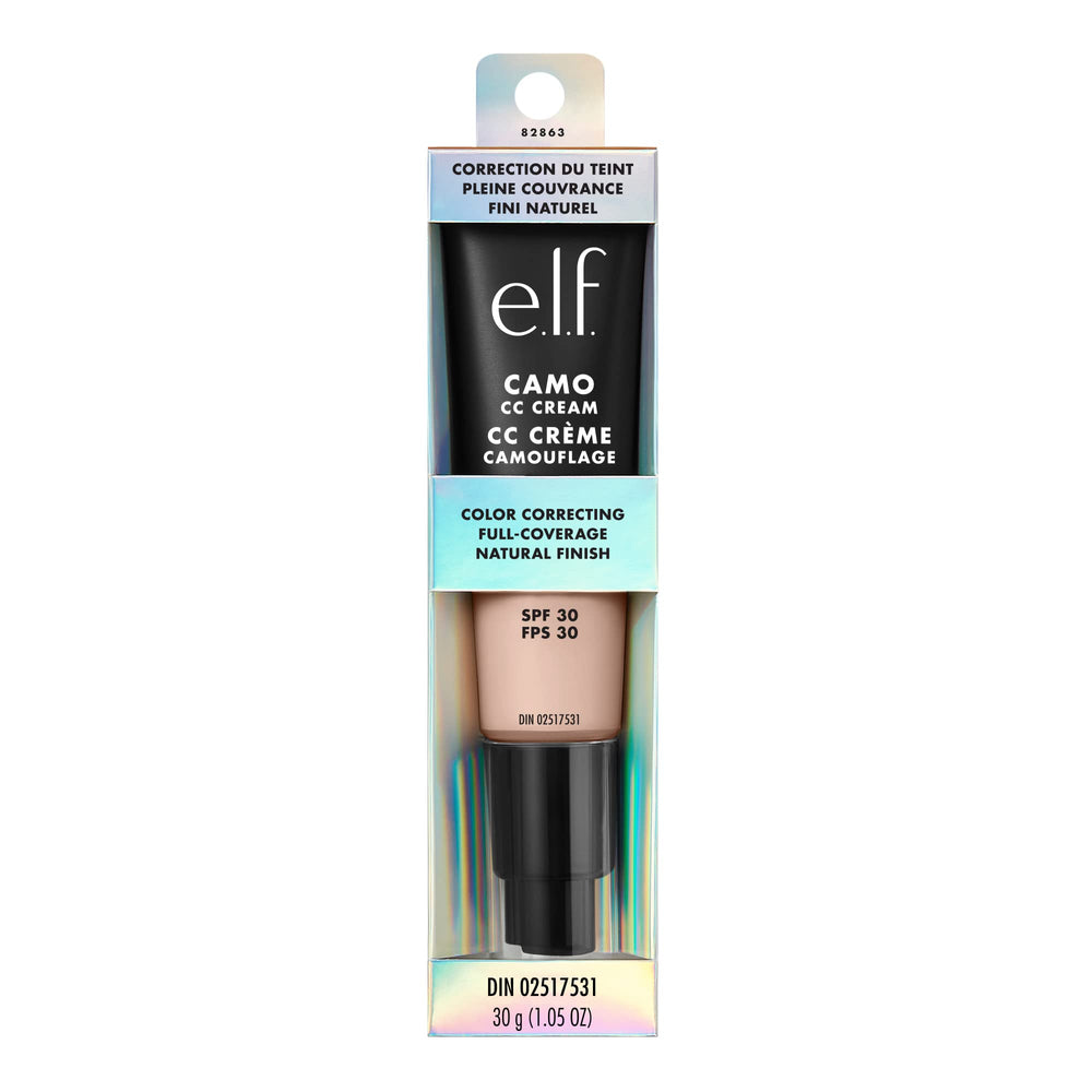 e.l.f. Camo CC Cream on skin delivering smooth, hydrated, radiant-looking appearance.