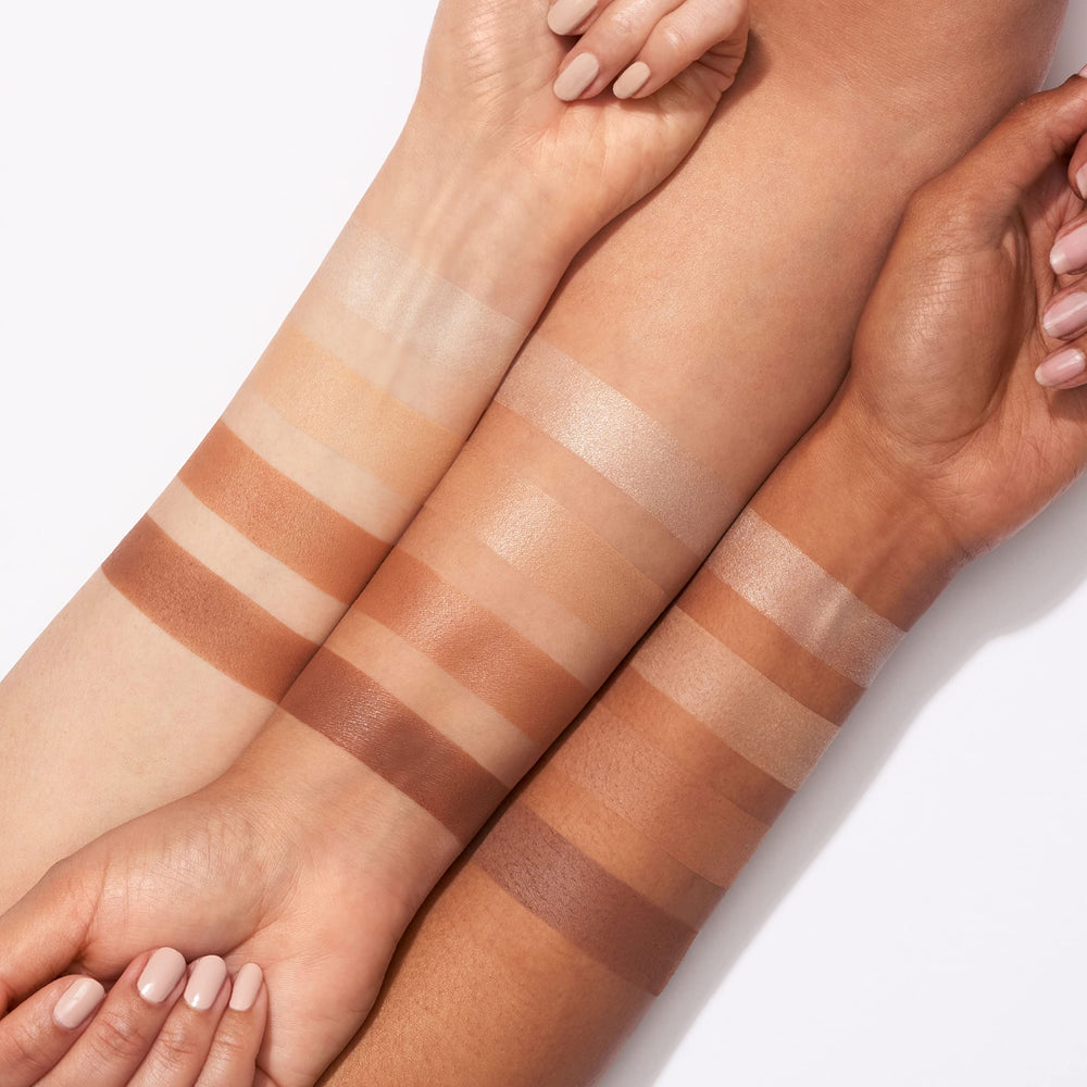 elf contour palette highlight-nose-cheekbone-brow center for lifted, brightened features.