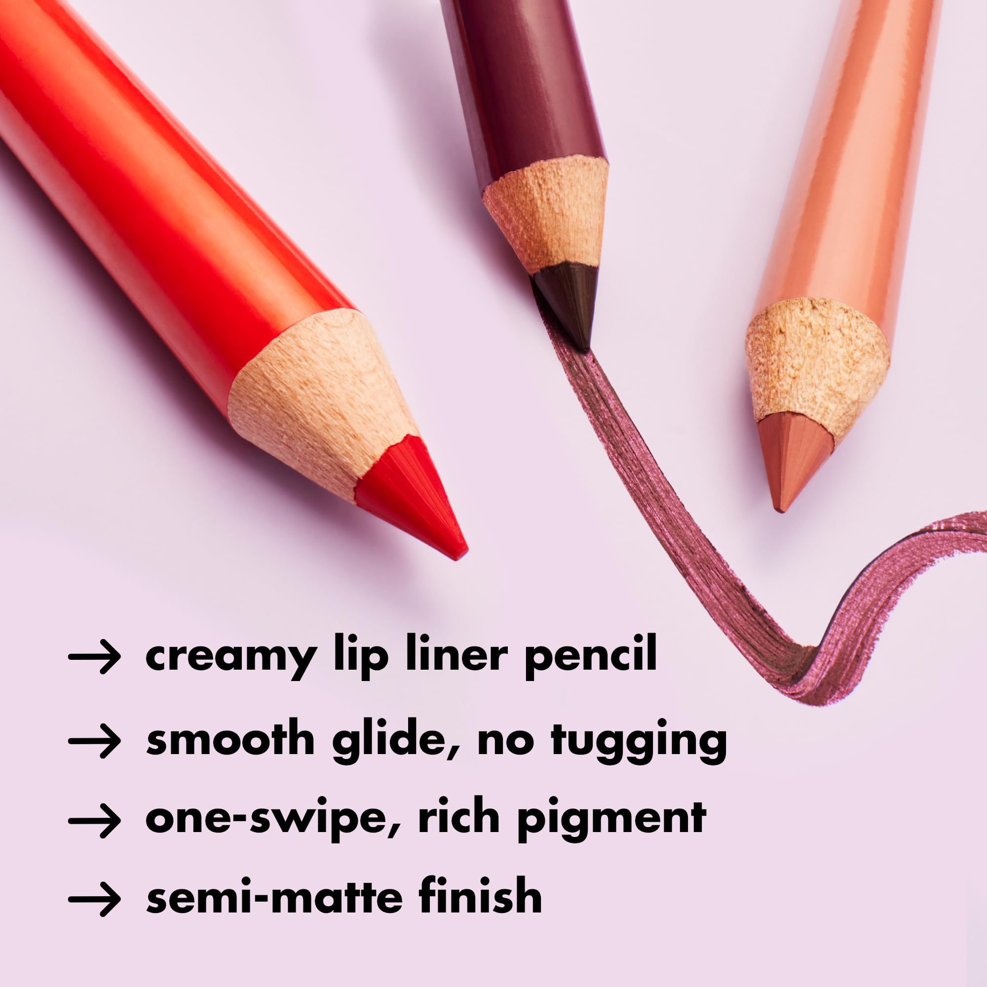 e.l.f. Cream Glide Lip Liner Get It shade provides bold color with smooth glide.