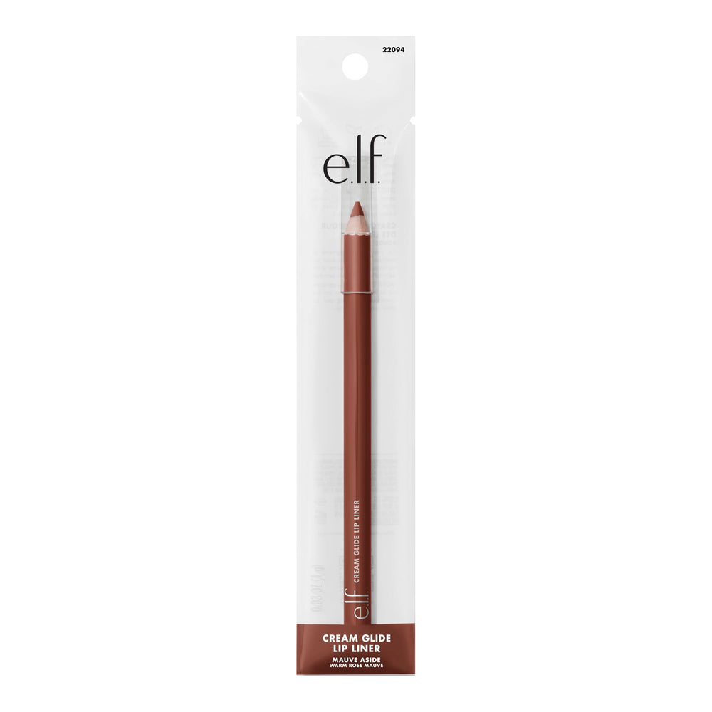 e.l.f. model wearing mauve aside everyday look with defined, polished lips