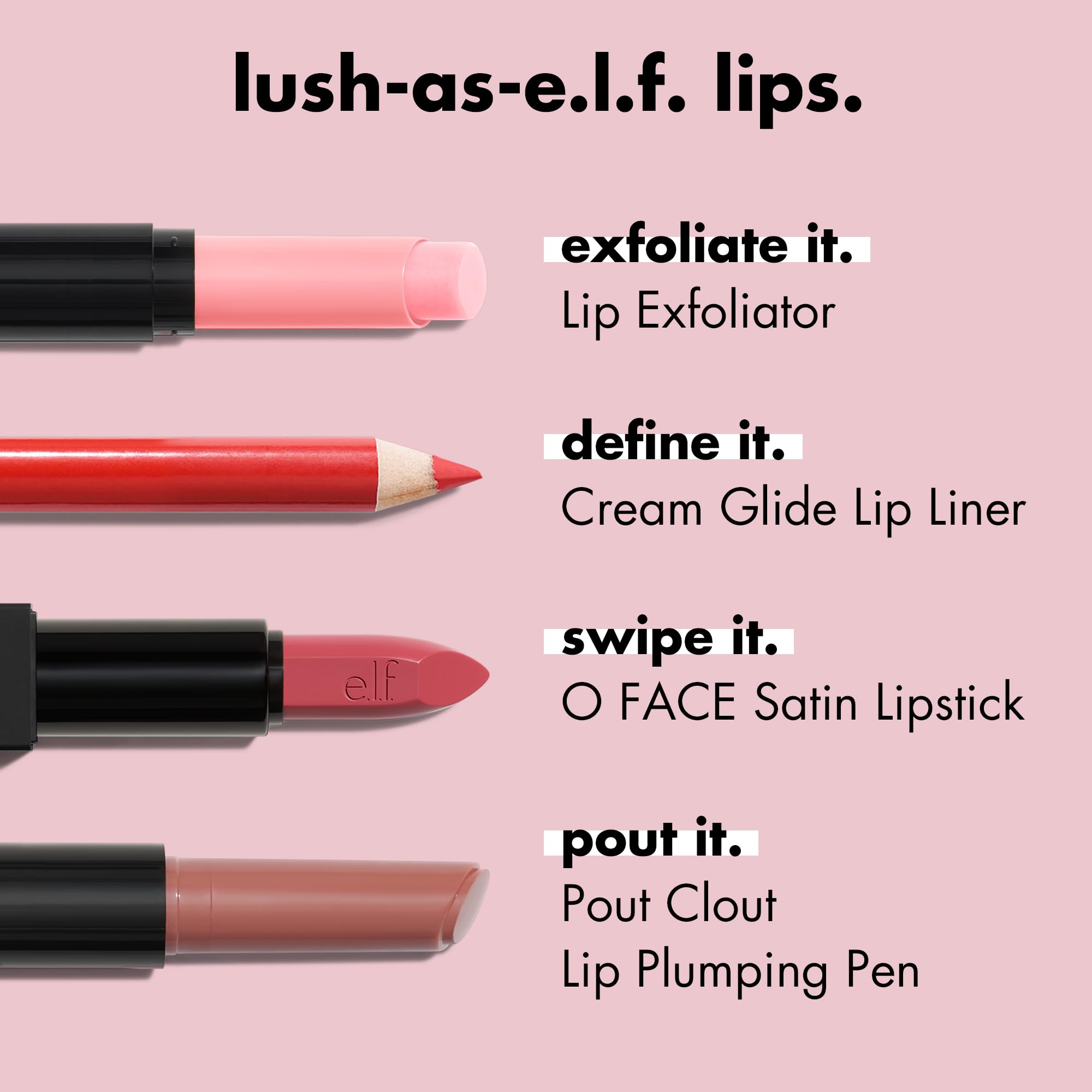 e.l.f. Cream Glide Lip Liner semi-matte-finish creates sophisticated lips that last.