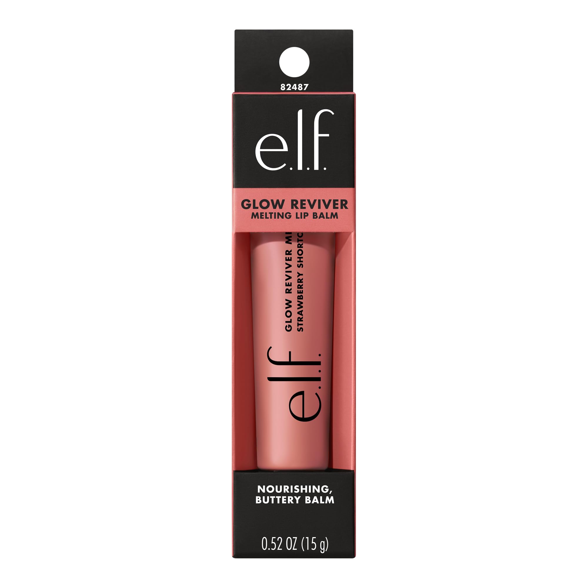 e.l.f. Glow Reviver Cotton Candy Crush lip balm offers pink gloss and soft lips.
