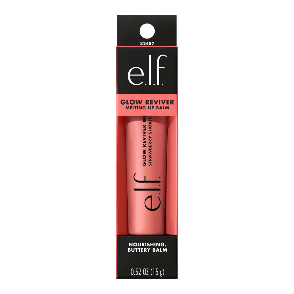 e.l.f. Glow Reviver Cotton Candy Crush lip balm offers pink gloss and soft lips.
