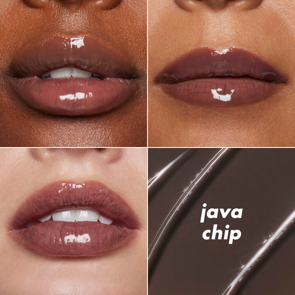 e.l.f Glow Reviver Blackberry Sorbet swatch with glossy finish