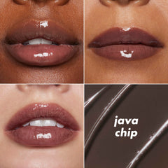 e.l.f Glow Reviver Blackberry Sorbet swatch with glossy finish