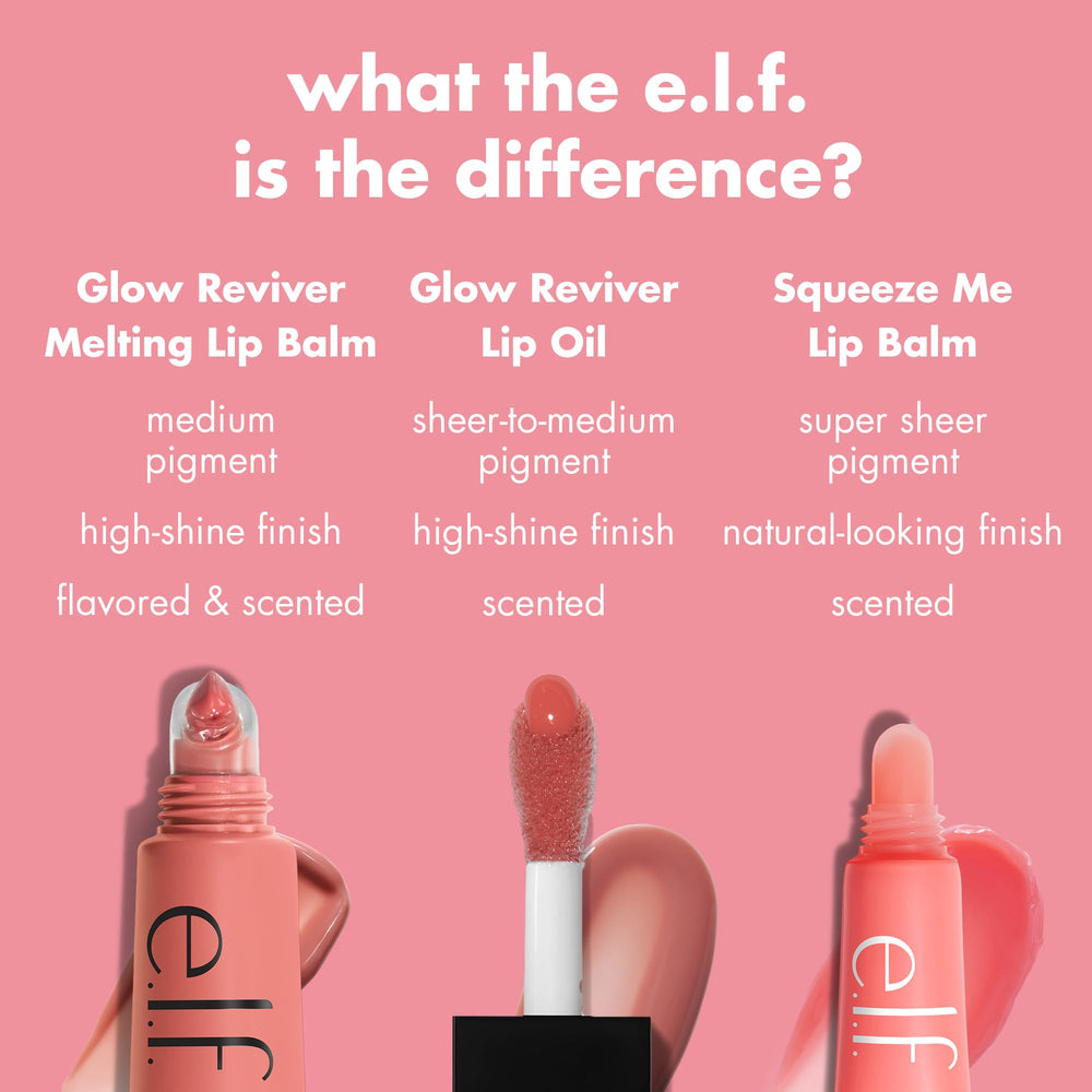 e.l.f Glow Reviver Wild Cherry swatch vibrant red gloss