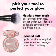 Acabado aerografiado logrado con Halo Glow Powder.