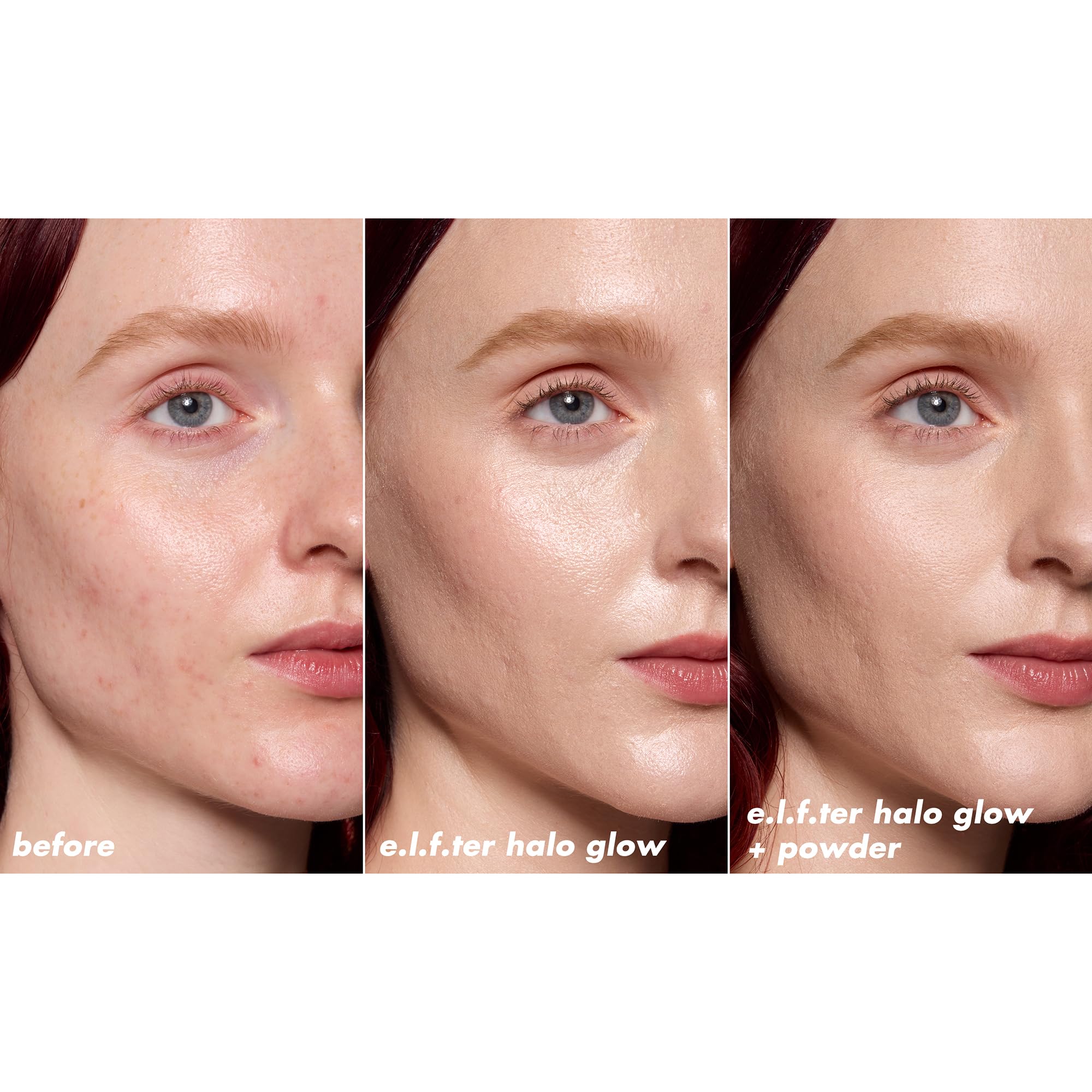 e.l.f. Halo Glow Powder Filter Fair Neutral Cool swatch on skin.